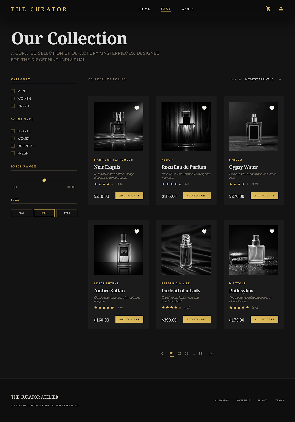 Luxury Perfume E-Commerce project preview